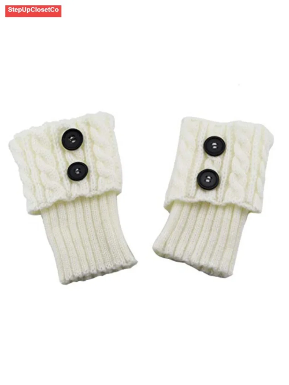 3 Pairs Crochet Knit Boot Cuffs Leg Warmers Stretchy Acrylic Winter Boot Socks